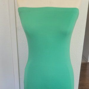 Green Tube Dress With Purse
